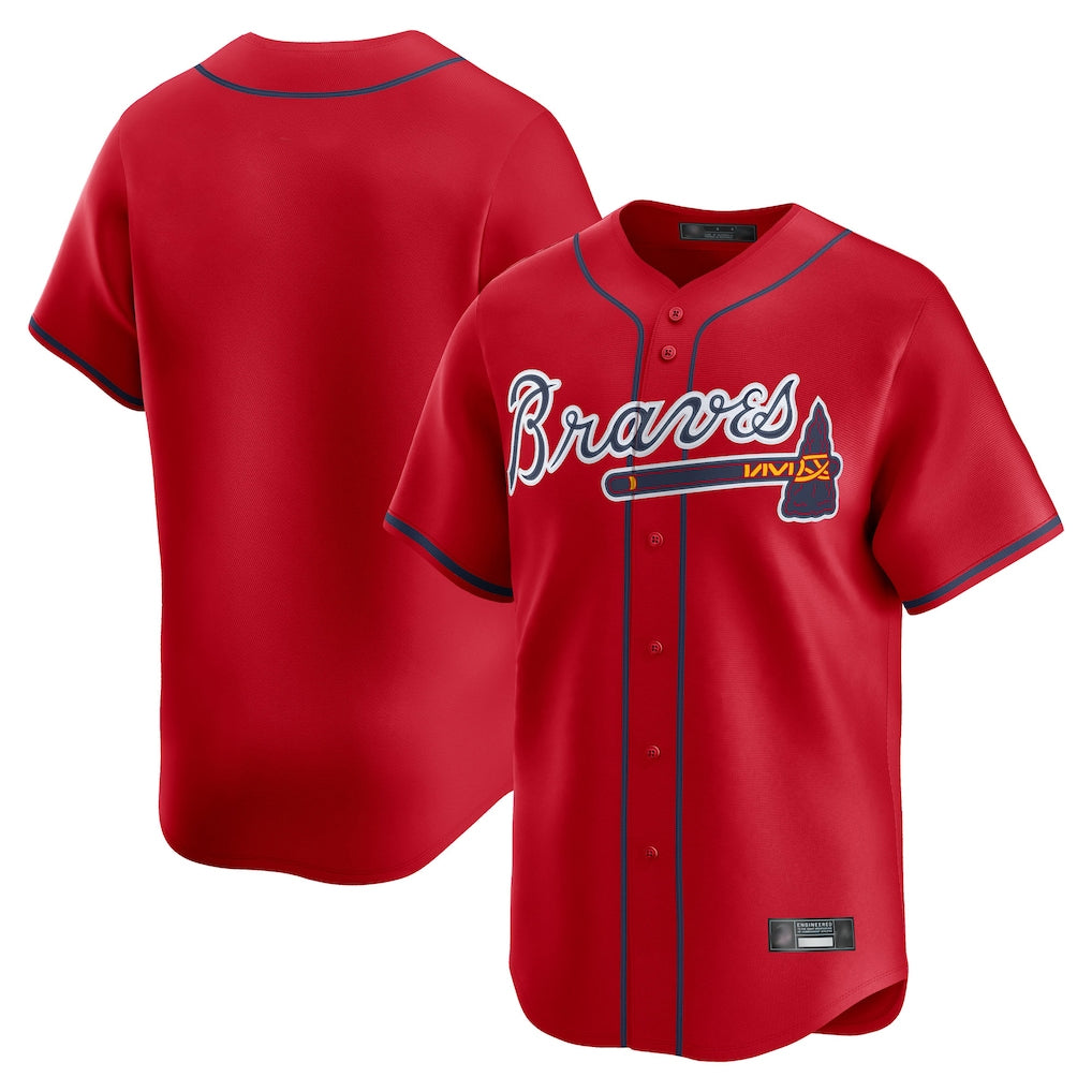 A.Braves ## Braves Blank Player Red Limited Home Game Ddoa Stitched Jerseys