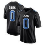 D.Lions #0 Jahmyr Gibbs Player Black Fashion Home Game Ddoa Stitched Jerseys