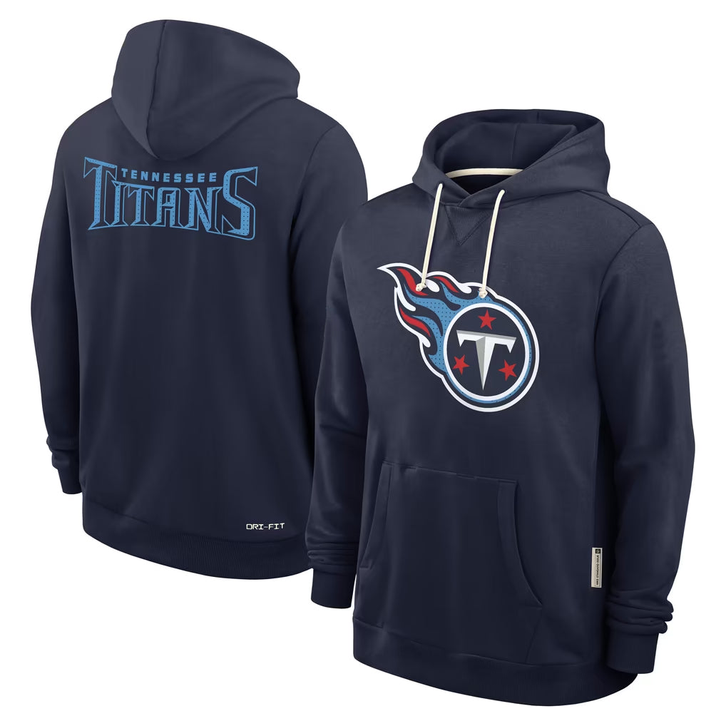 T.Titans ## Titans Blank Player Navy LOGO Pullover Hoodies Home Game Ddoa Stitched Jerseys