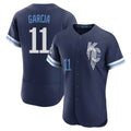 KC.Royals #11 Maikel Garcia Player Navy City Connect Limited Elite Home Ddoa Stitched Jerseys