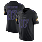 M.Vikings #87 T.J. Hockenson Player Black Impact LImited Home Game Ddoa Stitched Jerseys