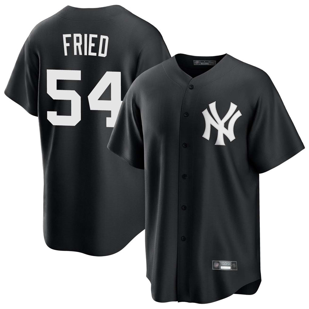 NY.Yankees #54 Max Fried Player Black Game Ddoa Stitched Jerseys