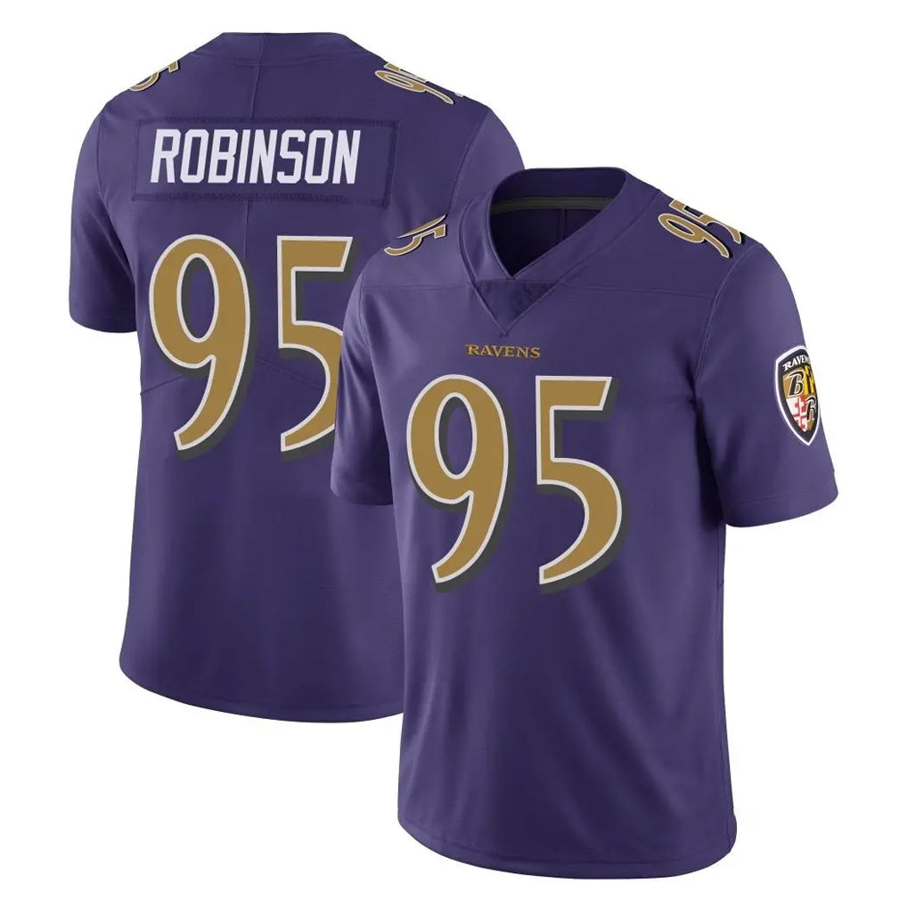 B.Ravens #95 Tavius Robinson Player Purple Color Rush Vapor Untouchable Limited Home Game Ddoa Stitched Jerseys