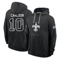 NO.Saints #10 Daniel Carlson Player 2026 Black Logo Pullover Hoodies Limited Game Ddoa Stitched Jerseys