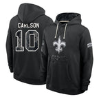 NO.Saints #10 Daniel Carlson Player 2026 Black Logo Pullover Hoodies Limited Game Ddoa Stitched Jerseys