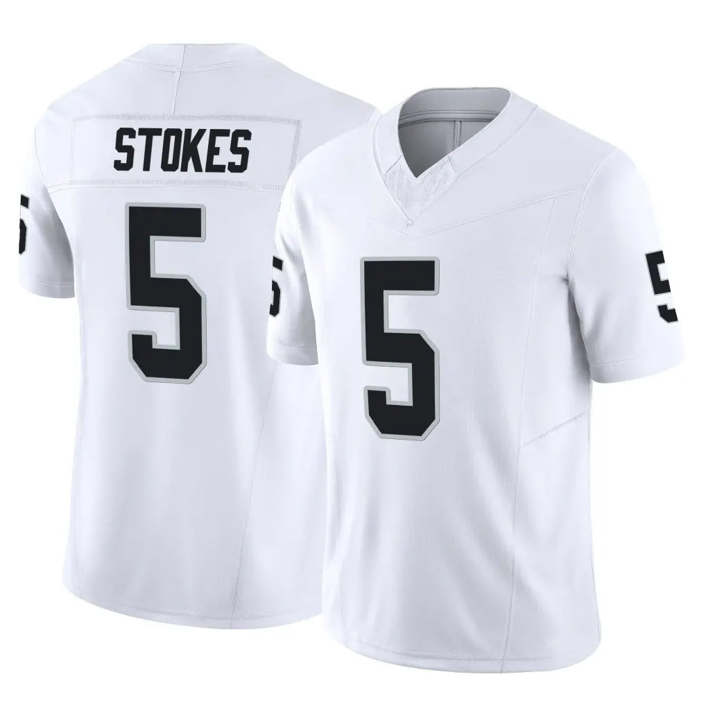 LV.Raiders #5 Eric Stokes Player White Limited Vapor F.U.S.E. Home Game Ddoa Stitched Jerseys