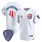 C.Cubs #4 Pete Crow-Armstrong Player White Vapor Premier Limited Home Ddoa Stitched Jerseys