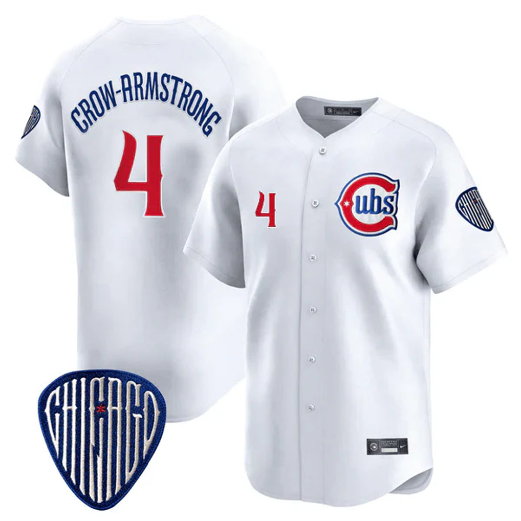 C.Cubs #4 Pete Crow-Armstrong Player White Vapor Premier Limited Home Ddoa Stitched Jerseys