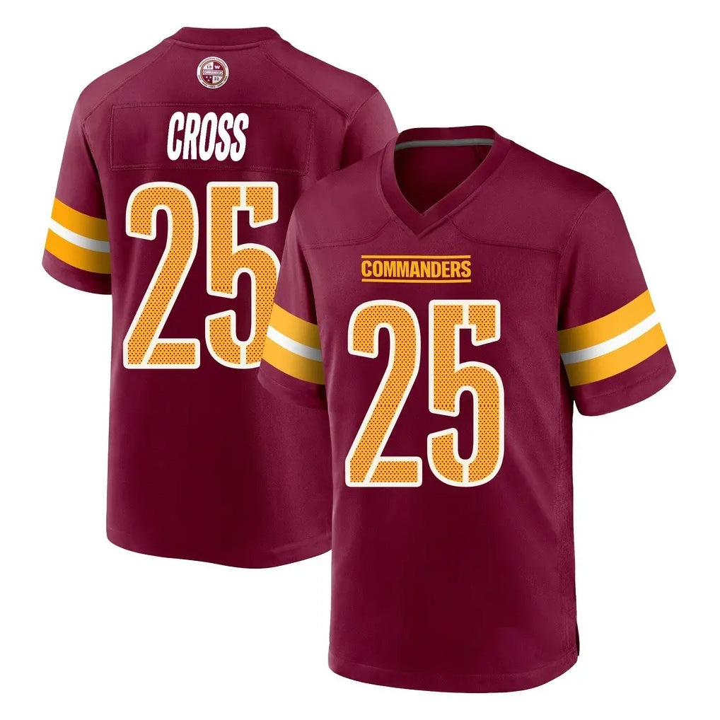 W.Commanders #25 Nick Cross Player Burgundy Home Game Ddoa Stitched Jerseys