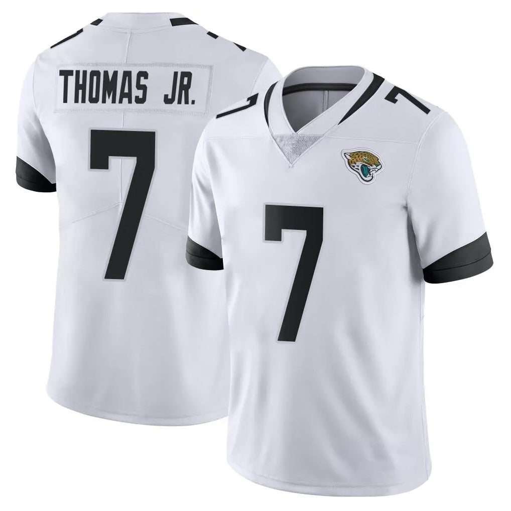 J.Jaguars #7 Brian Thomas Jr. Player White Vapor Untouchable Limited Home Game Ddoa Stitched Jerseys