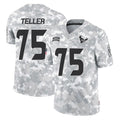 H.Texans #75 Wyatt Teller Player Arctic Camo Salute To Service Limited Game Ddoa Stitched Jerseys