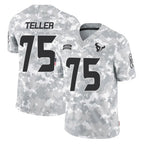 H.Texans #75 Wyatt Teller Player Arctic Camo Salute To Service Limited Game Ddoa Stitched Jerseys