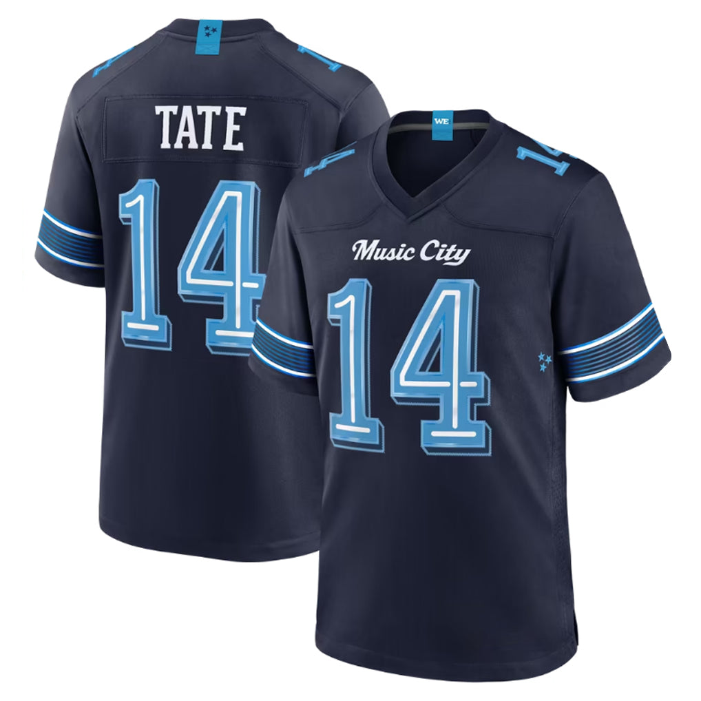 T.Titans #14 Carnell Tate Player Navy 2026 Rivalries Collection Home Game Ddoa Stitched Jerseys