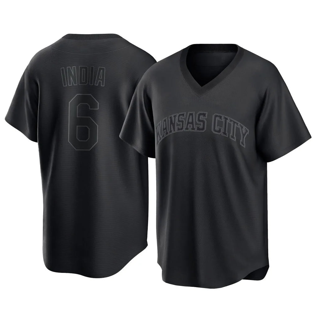 KC.Royals #6 Jonathan India Player Black Fashion Game Ddoa Stitched Jerseys