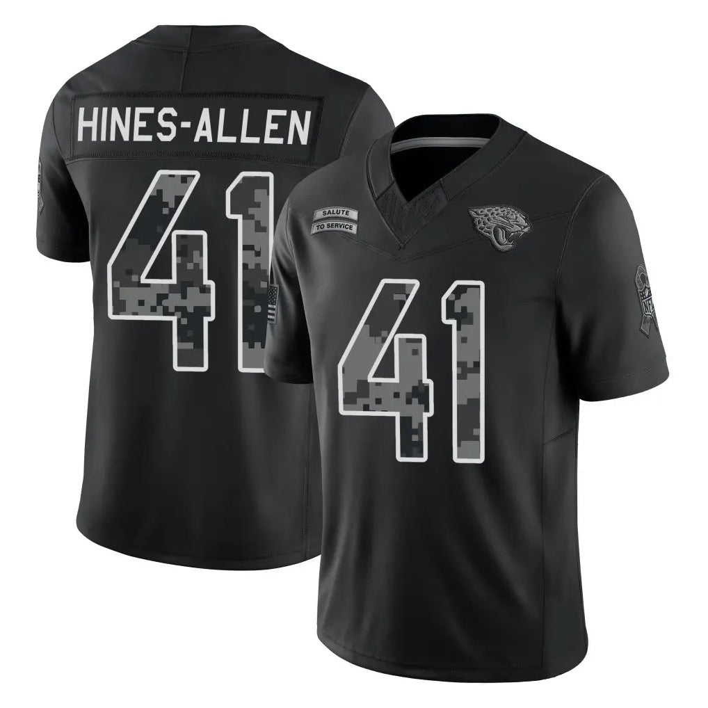 J.Jaguars #41 Josh Hines-Allen Player Black Limited 2026 Salute to Service Home Game Ddoa Stitched Jerseys