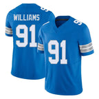 D.Lions #91 Tyleik Williams Player Blue Limited Vapor F.U.S.E. Alternate Home Game Ddoa Stitched Jerseys