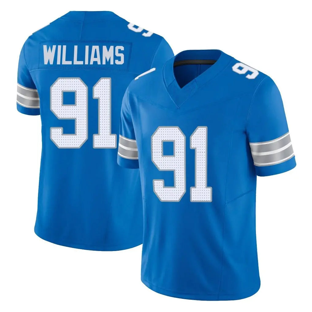 D.Lions #91 Tyleik Williams Player Blue Limited Vapor F.U.S.E. Alternate Home Game Ddoa Stitched Jerseys