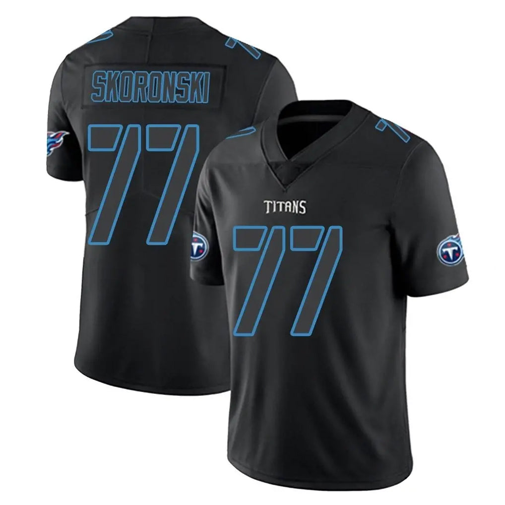 T.Titans #77 Peter Skoronski Player Black Impact Limited Home Game Ddoa Stitched Jerseys
