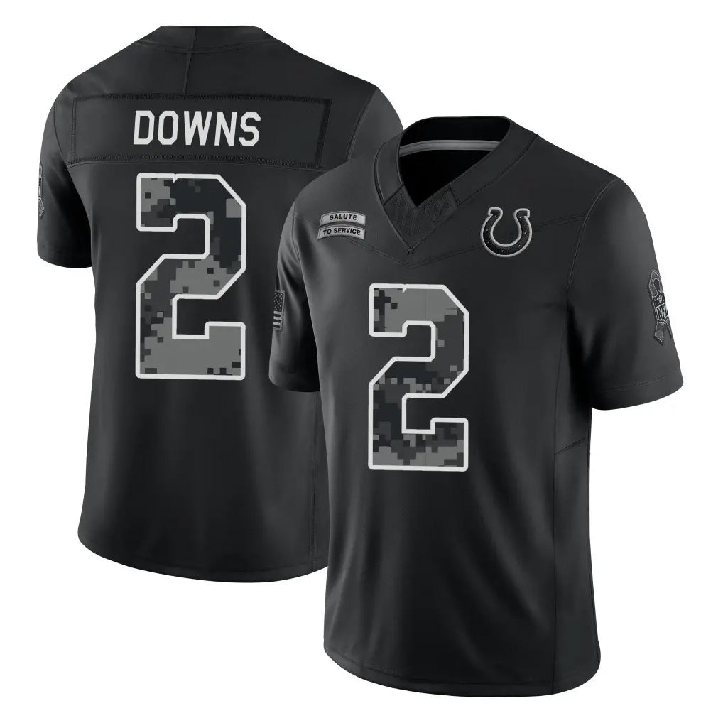 IN.Colts #2 Josh Downs Player Black Limited 2026 Salute to Service Home Game Ddoa Stitched Jerseys