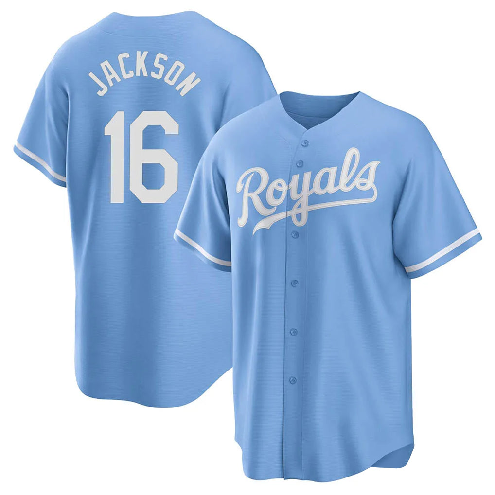 KC.Royals #16 Bo Jackson Player Light Blue Home Game Ddoa Stitched Jerseys