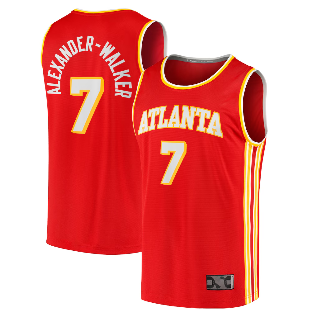 Ddoa A.Hawks #7 Nickeil Alexander-Walker Red Fast Break Replica Jerseys - Icon Edition