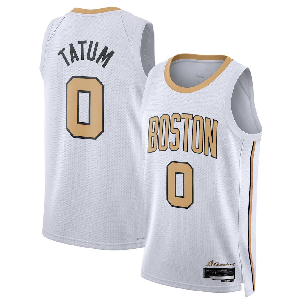 Ddoa B.Celtics #0 Jayson Tatum White 2025 2026 Swingman Jerseys - City Edition