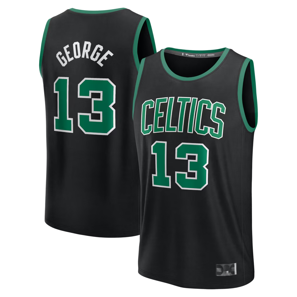 Ddoa B.Celtics #13 Paul George Black Fast Break Replica Jerseys - Statement Edition
