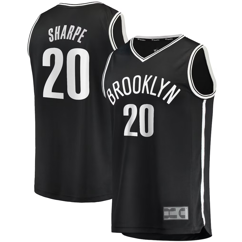Ddoa B.Nets #20 Day'Ron Sharpe  Black Fast Break Replica Jerseys - Icon Edition