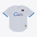 Ddoa C.Cavaliers Mitchell & Ness White Head Coach Pinstripe Mesh Full-Button Baseball Jerseys