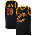 Ddoa C.Cavaliers #23 LeBron James Black Forever King Authentic Jerseys