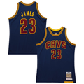Ddoa C.Cavaliers #23 LeBron James Mitchell & Ness Navy Big & Tall 201516 Swingman Jerseys