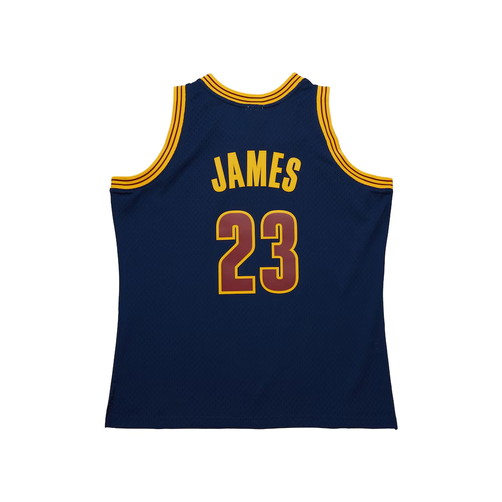 Ddoa C.Cavaliers #23 LeBron James Mitchell & Ness Navy Big & Tall Hardwood Classics 2008-09 Swingman Jerseys