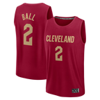 Ddoa C.Cavaliers #2 Lonzo Ball Wine Fast Break Replica Jerseys - Icon Edition
