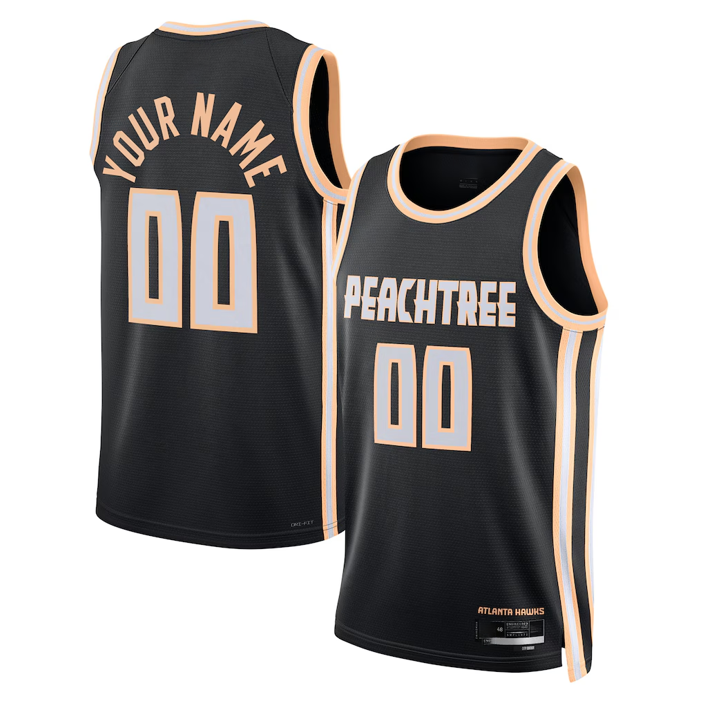 Ddoa Custom A.Hawks Black 2025-26 City Edition Swingman Jerseys