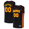 Ddoa Custom A.Hawks Black Fast Break Replica Jerseys - Statement Edition
