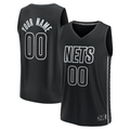 Ddoa Custom B.Nets Fanatics Black Fast Break Stitched Jerseys- Statement Edition