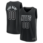 Ddoa Custom B.Nets Fanatics Black Fast Break Stitched Jerseys- Statement Edition