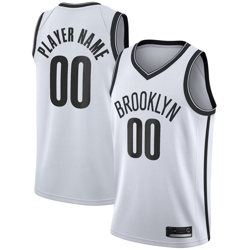 Ddoa Custom B.Nets White 2020-21 Swingman Jerseys - Association Edition