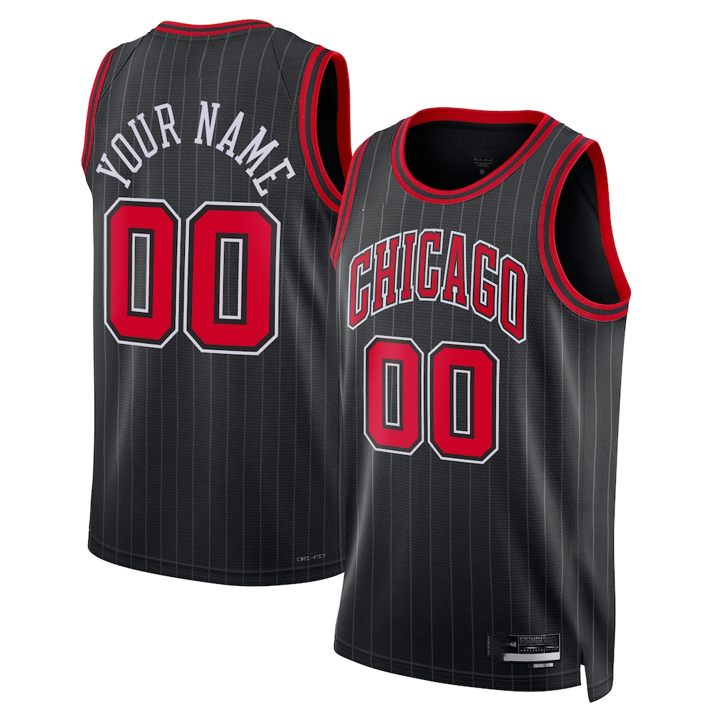 Ddoa Custom C.Bulls Black 2022-23 Swingman Jerseys - Statement Edition