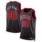 Ddoa Custom C.Bulls Black Swingman Jerseys - Statement Edition
