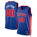 Ddoa Custom D.Pistons Blue Swingman Jerseys - Icon Edition