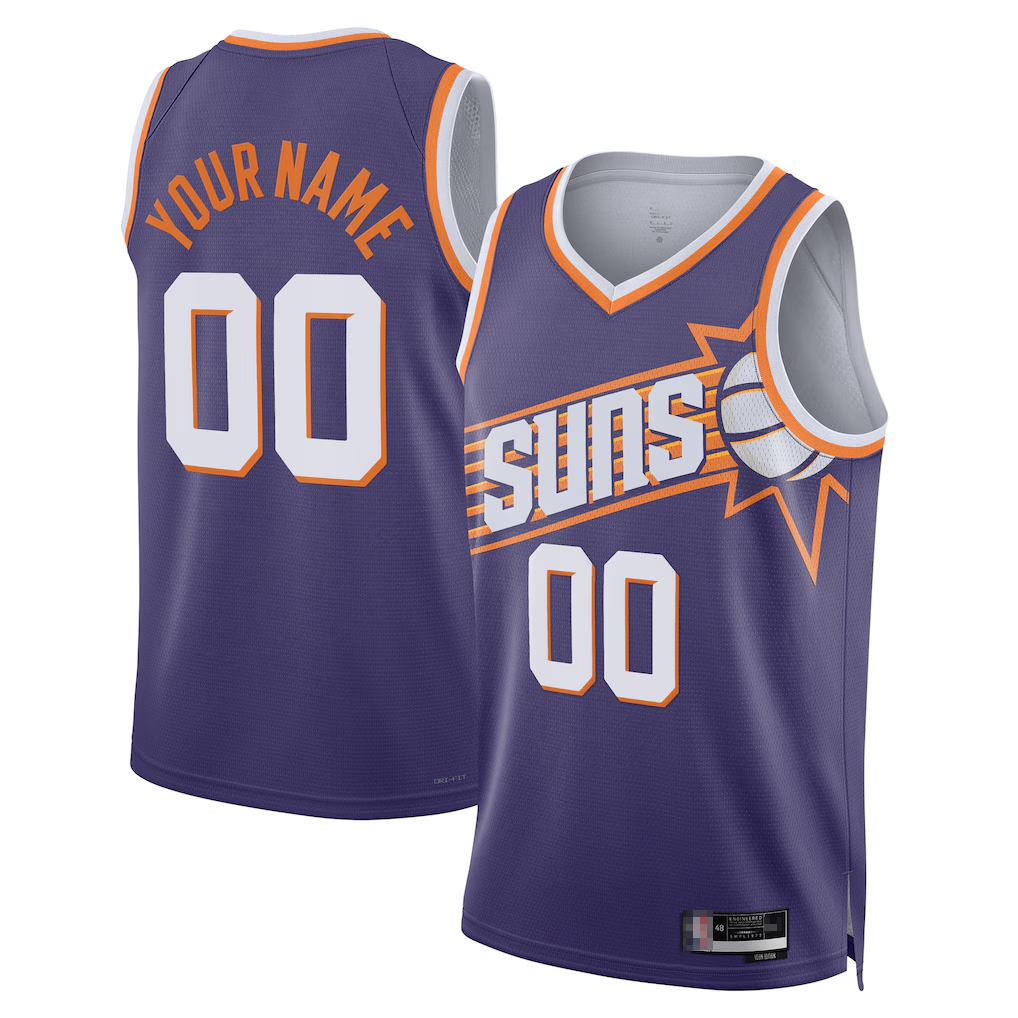 Ddoa Custom P.Suns Purple Swingman Jerseys - Icon Edition