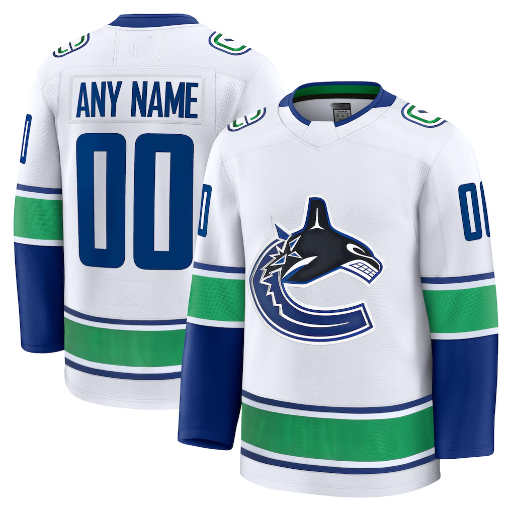 Ddoa Custom V.Canucks White Away Premium Jerseys