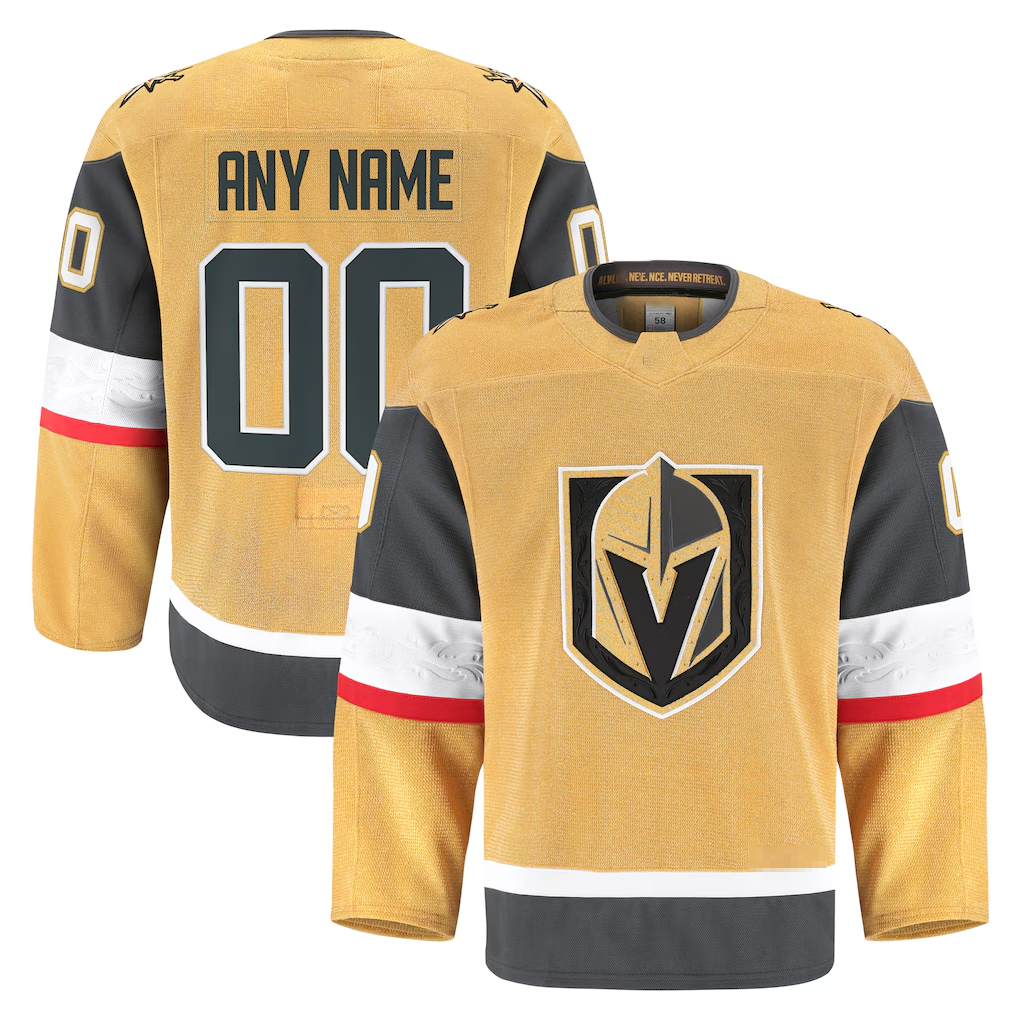 Ddoa Custom V.Golden Knights Gold Home Authentic Pro Jerseys
