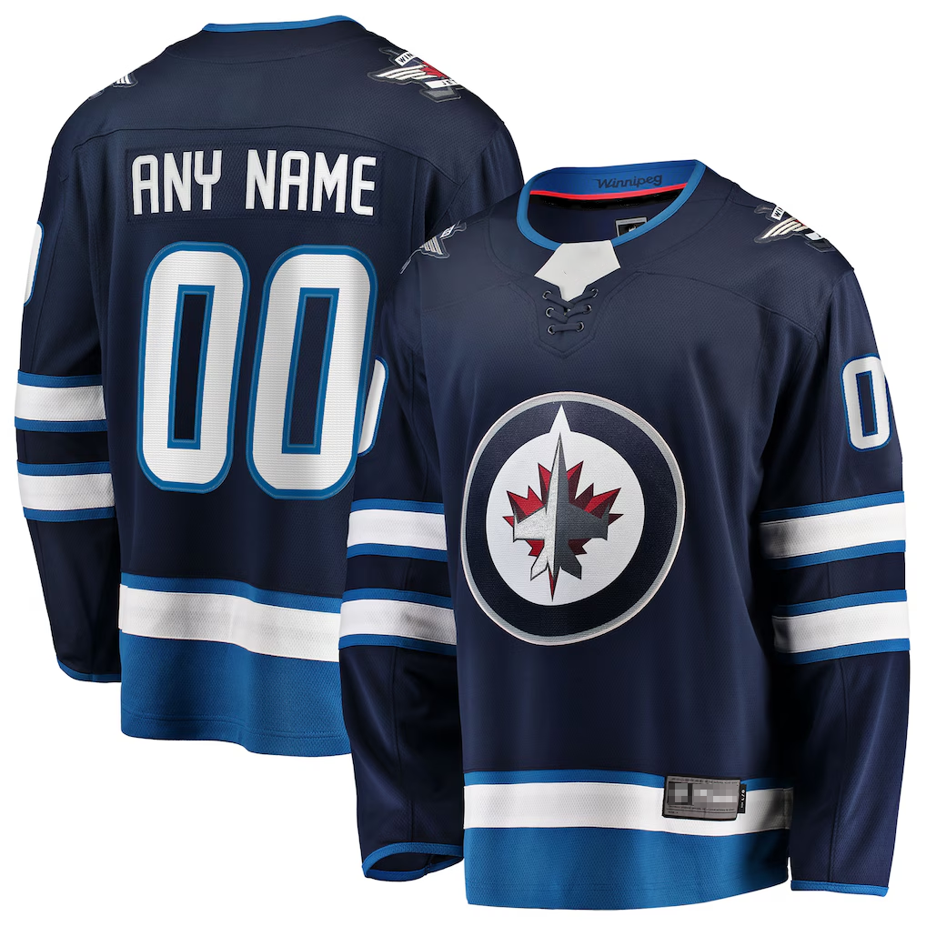 Ddoa Custom W.Jets Blue Home Breakaway Jerseys