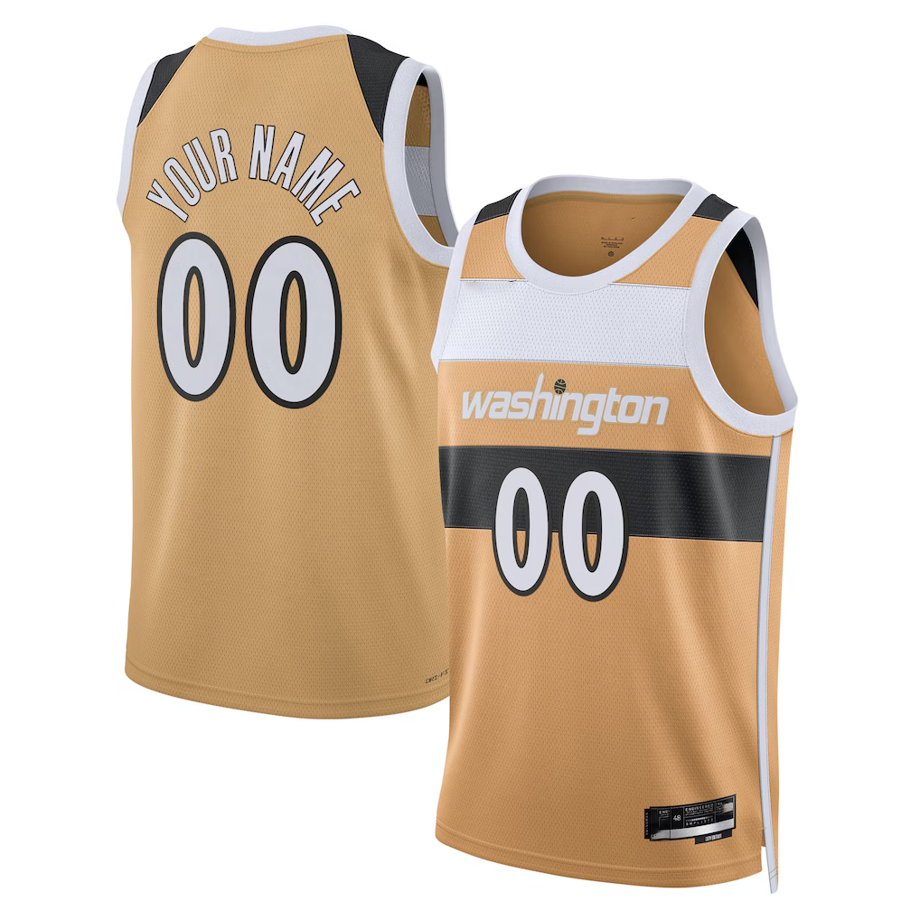 Ddoa Custom W.Wizards Gold 2025-26 City Edition Swingman Jerseys