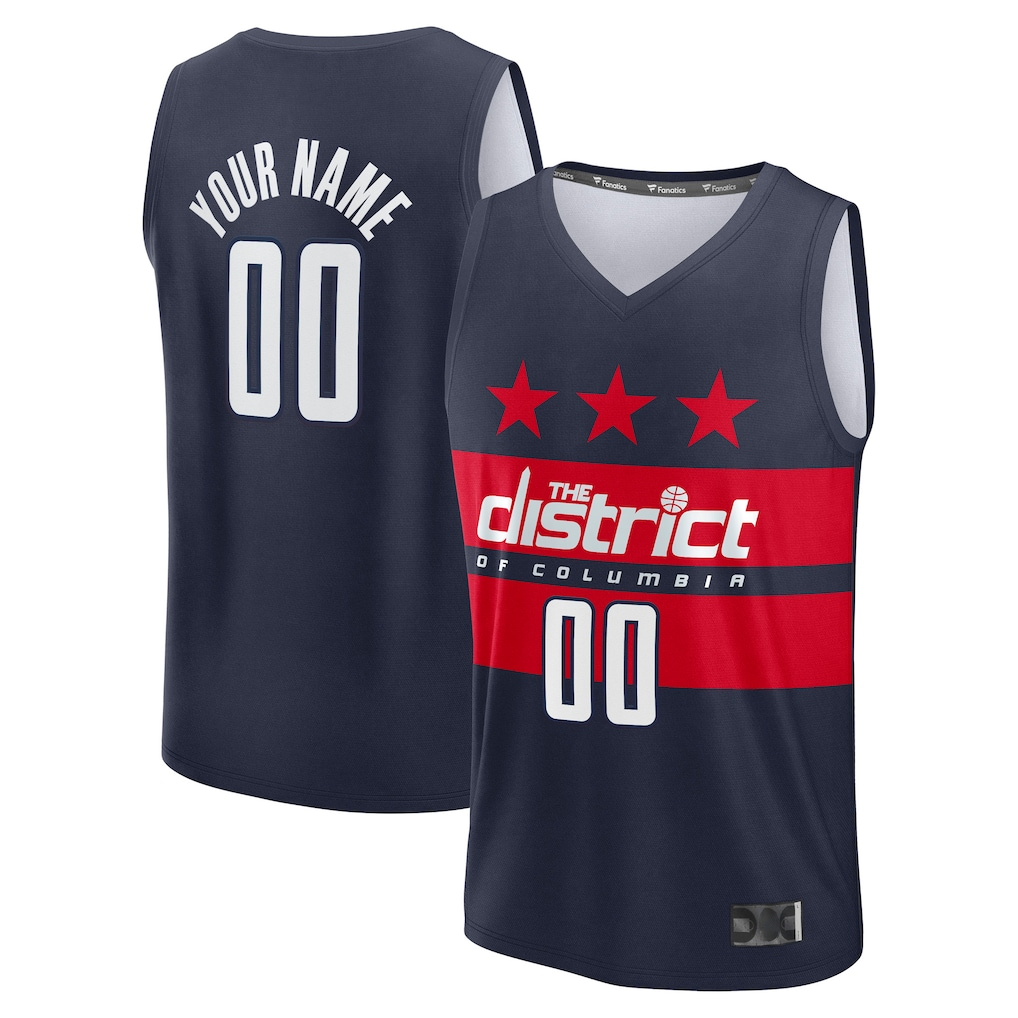 Ddoa Custom W.Wizards Navy Fast Break Jerseys - Statement Edition