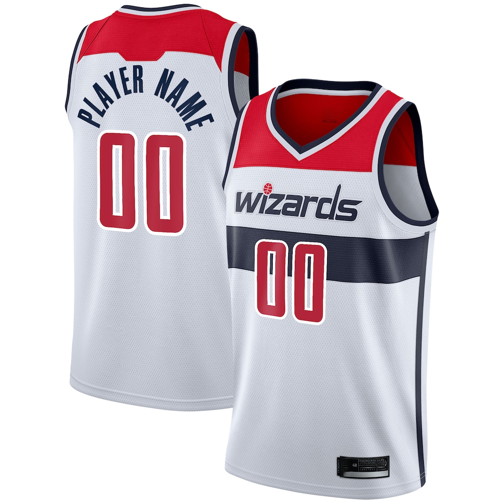 Ddoa Custom W.Wizards White 2020-21 Swingman Jerseys - Association Edition
