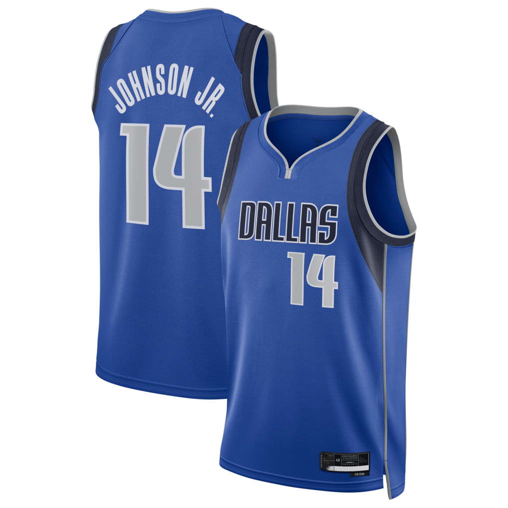 Ddoa D.Mavericks #14 Morez Johnson Jr. Blue Swingman Jerseys - Icon Edition