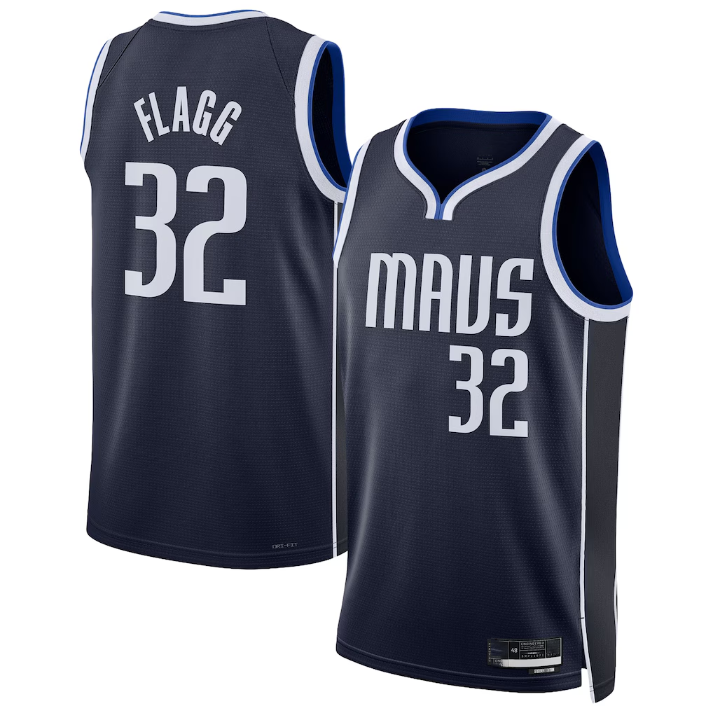 Ddoa D.Mavericks #32 Cooper Flagg  Navy Swingman Jerseys - Statement Edition
